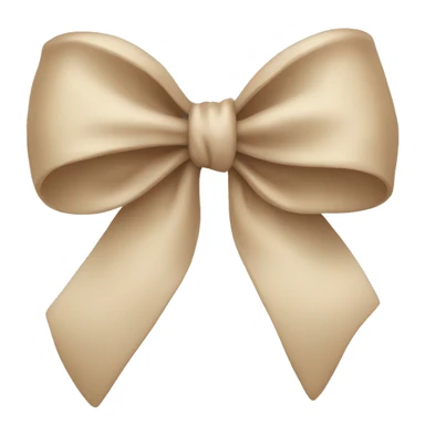 Beige bow sticker