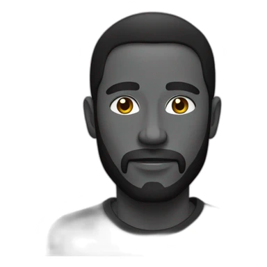 Homme noir raste sans barbe sticker