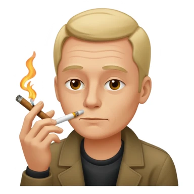 Emoji of Vytautas Eismontas smoking weed sticker
