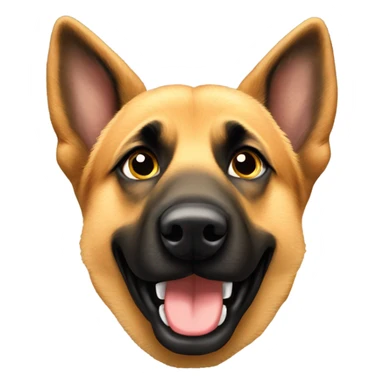 German shepherd dog face upside down sticker