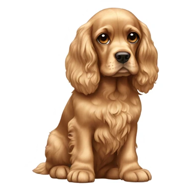 Cocker spaniel golden a bit dark sticker