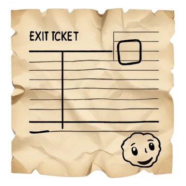 exit ticket sticker