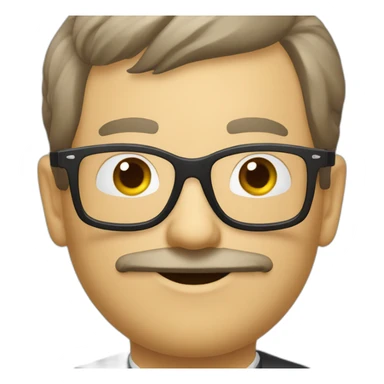monsieur le maire lunettes sticker