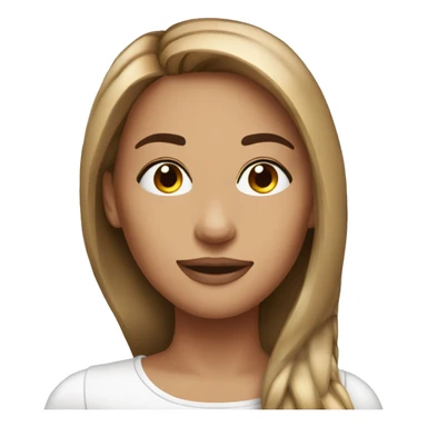 pretty woman with brown straight hair with eyelashes sticker