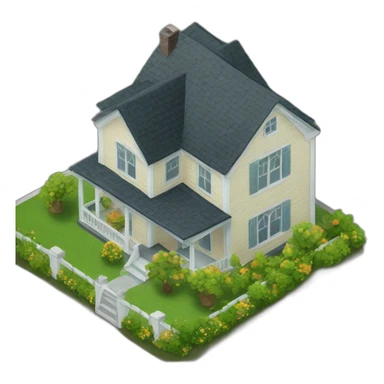 house isometric sticker