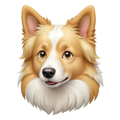 blonde and white border collie dog sticker