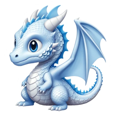 baby white dragon sticker
