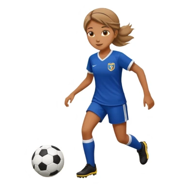 Girl playing soccer on the beach sticker