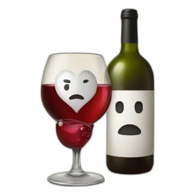 Poker face wine sticker