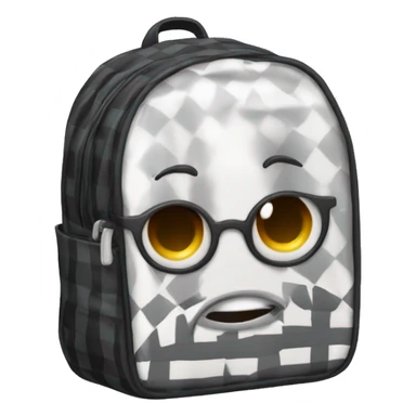 black checked backpack ghotick sticker