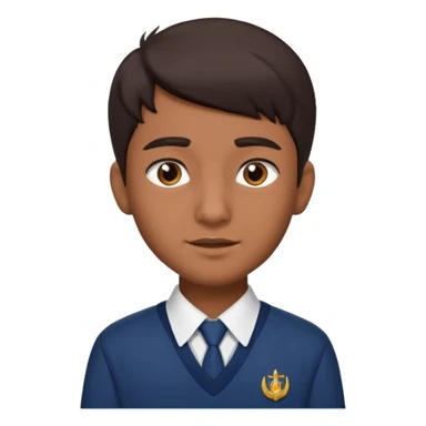 Indian male teenage student, brown skin, dark hair sticker