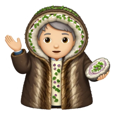 herring under a fur coat sticker