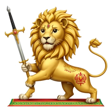 The Lion and Sun flag of Iran sticker