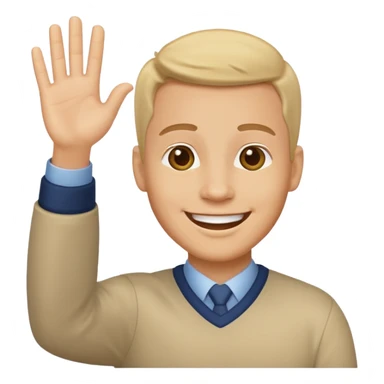 Hombre saludando  sticker