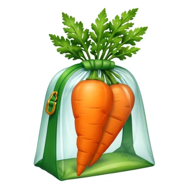 buy bag with carrot. Transparent background sticker