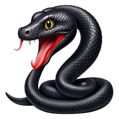 Black snake tongue out sticker