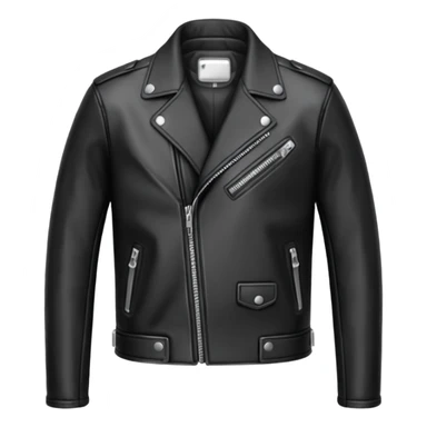 a jacket with silver zipper sticker