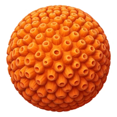 coral sphere. sticker