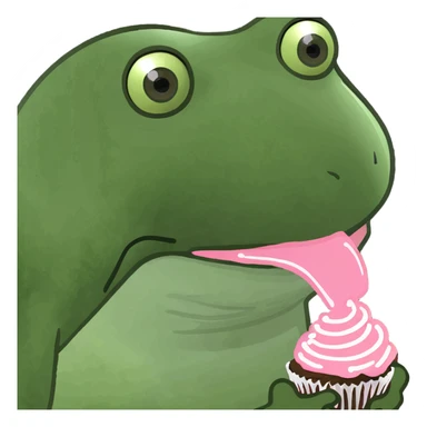 cupcake with pink icing sticker