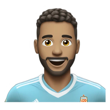 Jugador del celta celebrando un gol sticker