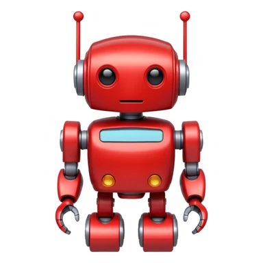 red mini robot toy sticker
