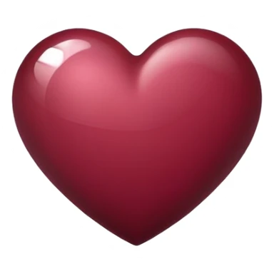 A burgundy heart sticker