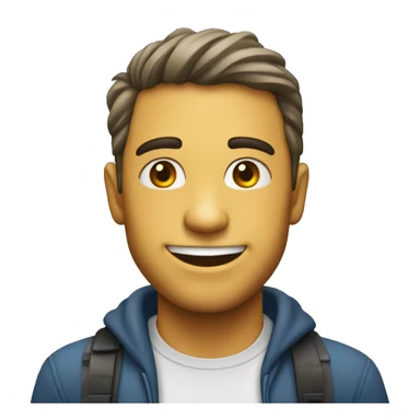 Quero a misturado emoji feliz com decepção  sticker