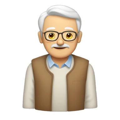 abuelo y abuela, hombre canoso y mujer rubia sticker