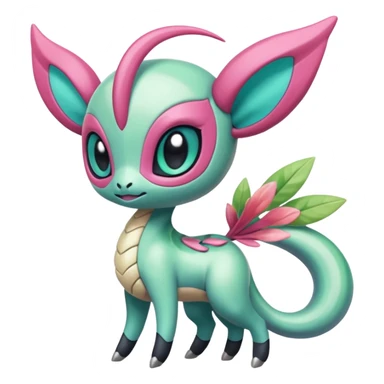 Colorful Smooth Soft Silky Cute Adorable Kawaii Glossy Oriental Stylish Exotic Meloetta-Palkia-Virizion-Venom-Stitch-Fakémon-creature-hybrid sticker