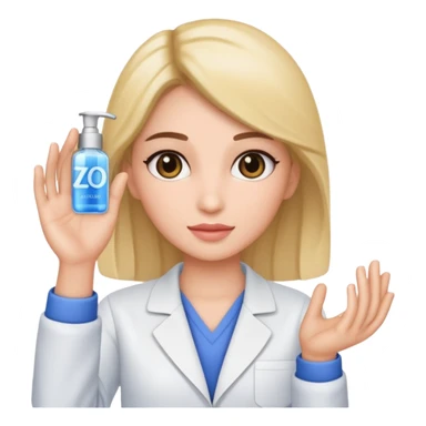 make a person who holds zo skin health cosmetics in her hand  sticker