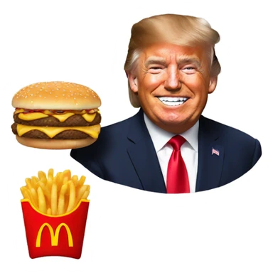 Trump with McDonalds sticker