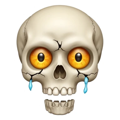 Skull with its eyes popping out sticker