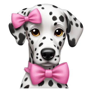 Dalmatian dog with pink bow sticker