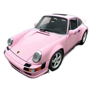 Porche 911 baby pink sticker