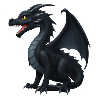 Black dragon sticker