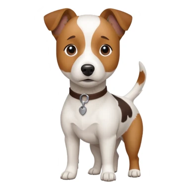 a white jack russell cross sticker