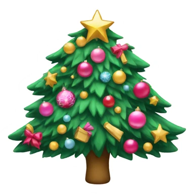 Girly Christmas tree sticker