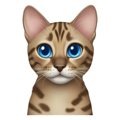 Mink Bengal cat with Blue eyes  sticker