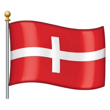 Danish flag with yellow cross instead of white sticker