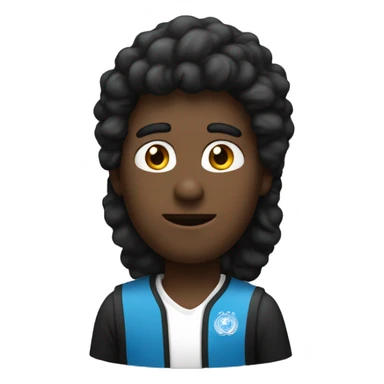 un personaje con el pelo negro y en la mitad blanco que sea legante sticker