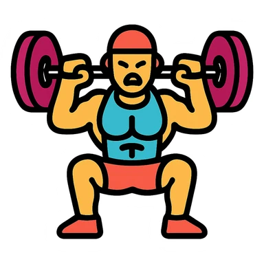 a sportman hitting the weights like a beast sticker