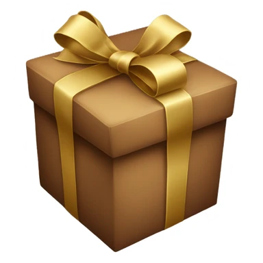 Brown and gold Christmas present  sticker