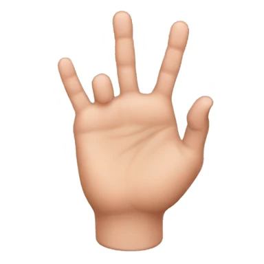 hoof shaped finger on hand sticker