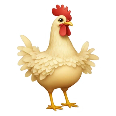 chicken with a dress sticker