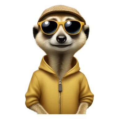 Meerkat with sunglasses sticker