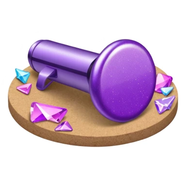 glitter purple and cian pin office sticker