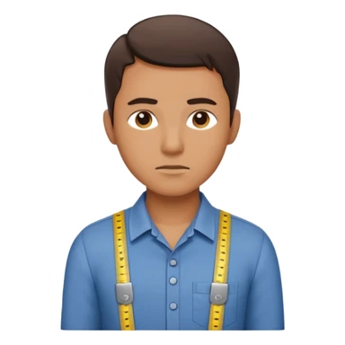 Tailor with Measuring Tape around neck  sticker