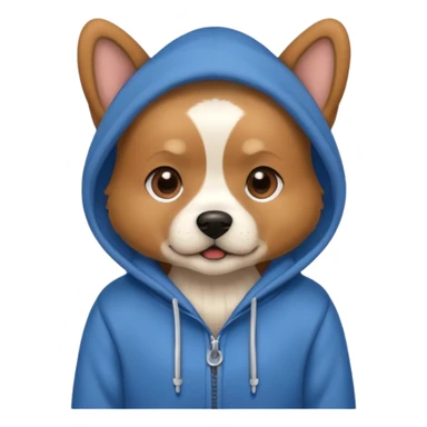 Dog with hoodie sticker