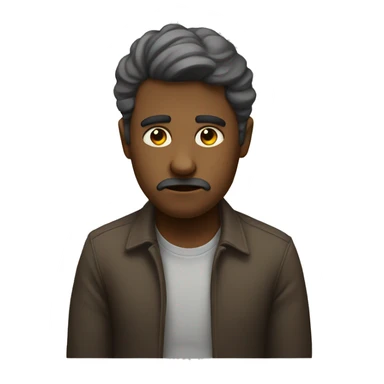 Thinking and sad sticker