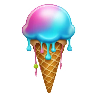Jellyfish eating ice cream sticker